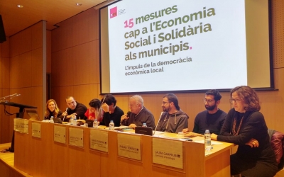 L'equip de la XES encarregat de presentar el document | Pere Gallifa