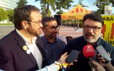 D'esquerra a dreta, Juli Fernàndez, Gabriel Fernàndez i Joan Josep Nuet | David B.