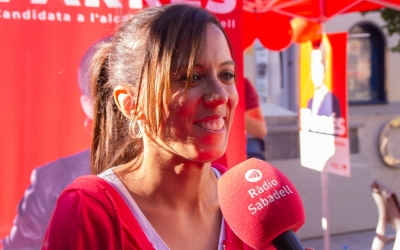 Marta Farrés aquesta tarda a la plaça de l'Imperial | PSC Sabadell