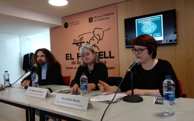 David Alba, Montserrat Chacon i Delícia Burset en la roda de premsa de la presentació del programa | Helena Molist