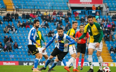 La temporada passada, ja amb Hidalgo com a entrenador, el Sabadell va caure contra l'Hércules (2-0). | Arxiu