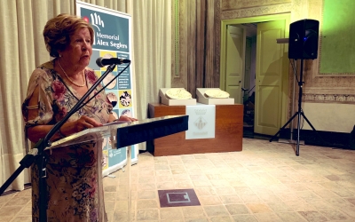 Maria Teresa Relat Tarrats en el moment del seu parlament | Ajuntament de Sabadell