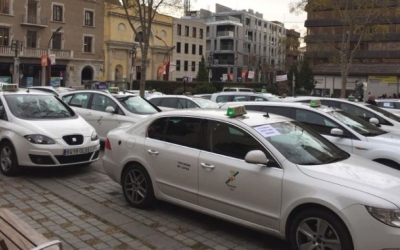 Manifestació de taxistes el desembre de 2017 | Roger Benet