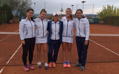 Equip femení del Tennis Sabadell que ha assolit la permanència a Primera | CTS