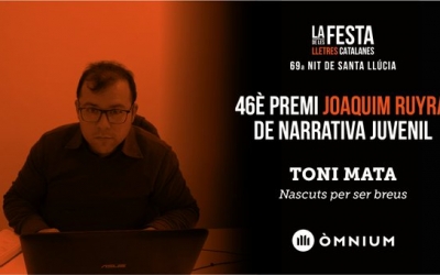 "Nascuts per ser breus" de Toni Mata, Premi Joaquim Ruyra a la Nit de Santa Llúcia | Òmnium Cultural