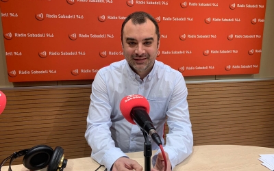 Jordi Ballart a l'estudi de Ràdio Sabadell | Mireia Sans
