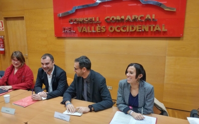 Al centre, Jordi Ballart, Ignasi Giménez i Marta Farrés | Ràdio Sabadell