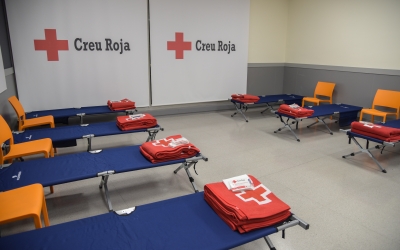 Imatge de l'espai que Creu Roja habilita habitualment a les seves dependències | Roger Benet (Arxiu)