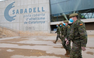 Membres de l'exèrcit espanyol a l'Hospital Temporal Vallès Sud | Roger Benet