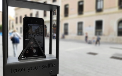 Un dels suports per a fer-se un selfie | Ajuntament de Sabadell 