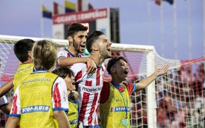 Domínguez, celebrant un gol aquesta temporada al Nuevo Mirador | Johan Ortiz