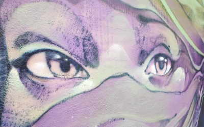 Detall del grafiti que hi ha a L'Estruch, obra de Treze | Pau Duran
