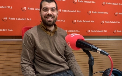 Joan Cuevas, als estudis de Ràdio Sabadell | Pere Gallifa