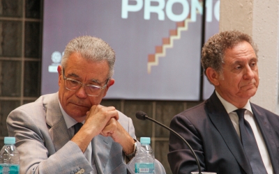 El president de FUNDIT, Juan José Pérez, i a la dreta, Carlo Maria Gallucci Calabrese, vicerector de Relacions Internacionals i Estudiants de la Universitat Ramon Llull | FUNDIT