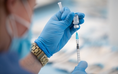 Una dosi de la vacuna contra el coronavirus/ Roger Benet