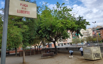 La plaça de la Llibertat serà, de nou, objecte de reformes | Pau Duran
