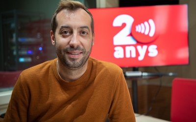 Aleix Parisé durant l'entrevista a Ràdio Sabadell | Roger Benet