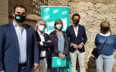 Membres de Junts a la comarca, presentant el pla de xoc de la Diputació de Barcelona | Pau Duran