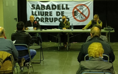 La xerrada de la Plataforma Sabadell Lliure de Corrupció s'ha celebrat a Can Capablanca | Cedida