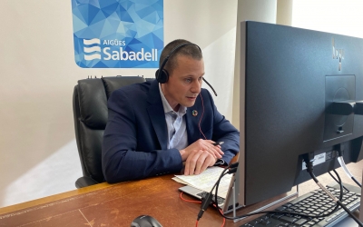  Xavier Cabanillas, Director General d’Aigües Sabadell, presentant el projecte | Cedida