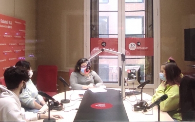 Mentors i mentorats a l'estudi de Ràdio Sabadell, al programa 'El Cafè de la Ràdio' | Ràdio Sabadell