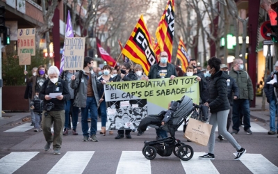 Manifestació en defensa de la pediatria a La Rambla | Roger Benet