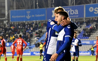 Jacobo celebra el seu gol contra l'Alcoyano | CES
