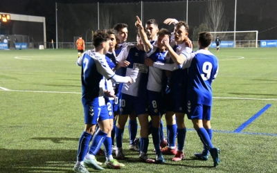 Moment de la celebració del primer gol | CE Sabadell