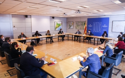Imatge de la reunió entre representants de l'Arc Metropolità i el conseller Puigneró/ Ajuntament de Sabadell