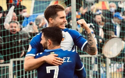 Kaxe celebra amb Jacobo el seu gol a Vila-real | CES