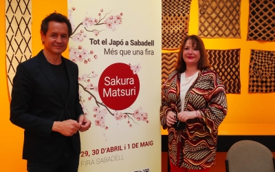 Lluís Matas i Sònia Graupera, a la presentació del Sakura Matsuri | Pau Duran