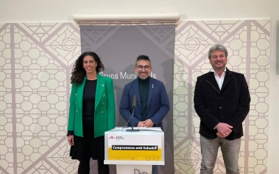 Soriano-Costa, Fernández i Guiteras a la sala de premsa de l'Ajuntament | Ràdio Sabadell
