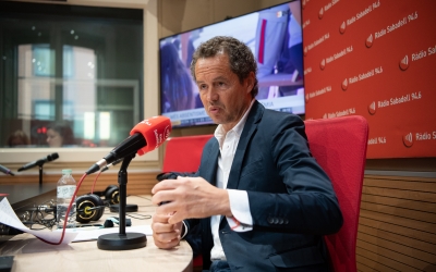 El candidat de Junts, Lluís Matas, a Ràdio Sabadell | Roger Benet