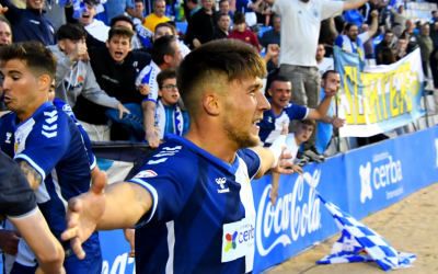 Aarón Rey, celebrant el gol | Críspulo Díaz