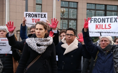 Protesta contra FRONTEX a Brussel·les | ACN