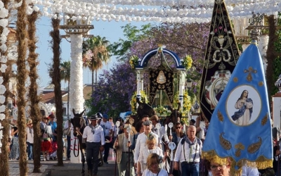 Un moment del pelegrinatge de l'entitat sabadellenca/ Hermandad Nuestra Señora del Rocio