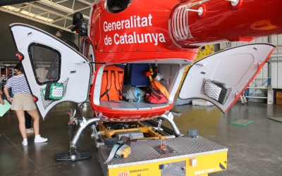Interior de l'helicòpter medicalitzat/ ACN