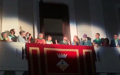 Els membres de la Faràndula, durant el Pregó/ Ràdio Sabadell