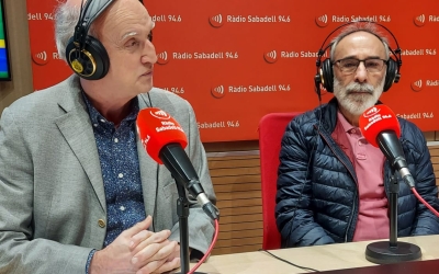 Feliu Monfort (esquerra) i Martí Valls a Ràdio Sabadell | Núria García