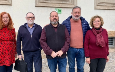 Joan Mena amb altres militants d'En Comú Podem Sabadell | Helena Molist