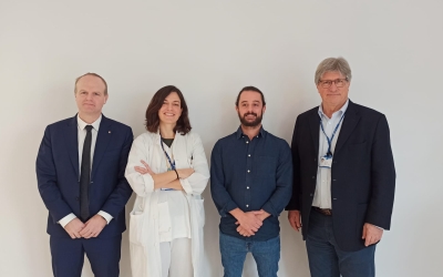 Albert Castellanos, Sol Fernández, Santiago Brandi i Lluís Blanch, director de l'I3PT | Pere Gallifa