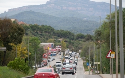 Una via congestionada de la comarca/ Cedida