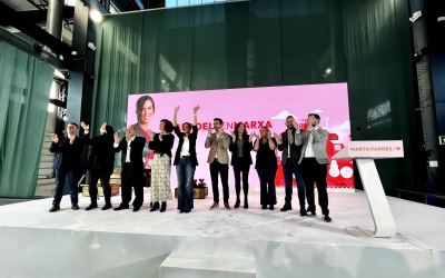 Marta Farrés ha finalitzat l'acte acompanyada dels actuals regidors del consistori | PSC 