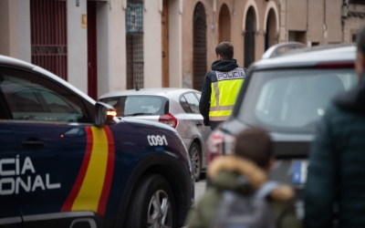Agents desplegats al carrer Sant Maties | Roger Benet