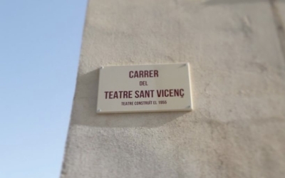 Placa del nou carrer Teatre Sant Vicenç | cedida 