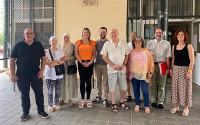 Membres de la CONFAV, la FAVS i el consistori a la presentació del projecte a Espronceda | Ràdio Sabadell