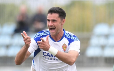 Naranjo, celebrant un gol amb el Real Zaragoza | Cedida