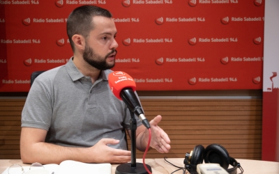 Eloi Cortés als estudis de Ràdio Sabadell | Roger Benet