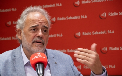 Javier Lafuente, als estudis de Ràdio Sabadell/ Roger Benet