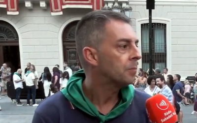 Carles de la Rosa, durant l'entrevista a Ràdio Sabadell